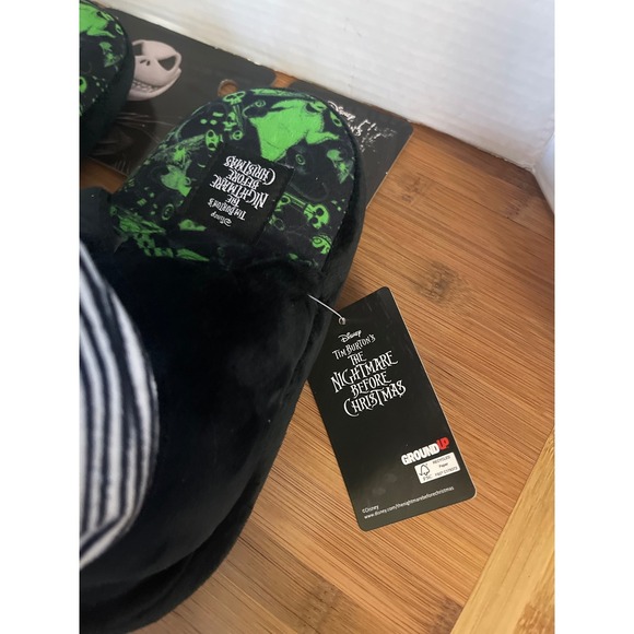 Disney Nightmare Before Christmas Jack Skellington Sally Plush Slippers S 5/6 - Picture 10 of 10